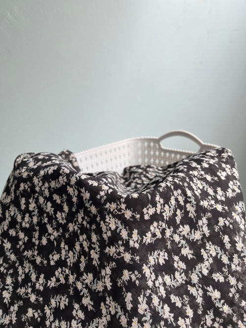Black Floral Print