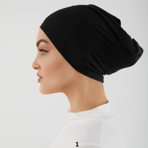 Black tube hijab cap